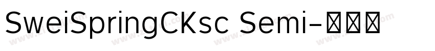 SweiSpringCKsc Semi字体转换